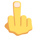 reversed hand with middle finger extended emoji