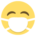 face with medical mask copy paste emoji