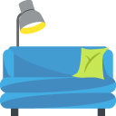 couch and lamp copy paste emoji