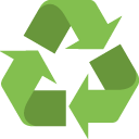 black universal recycling symbol copy paste emoji