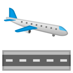 Google airplane arriving emoji image