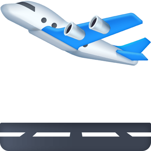 Facebook airplane departure emoji image
