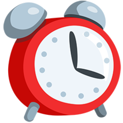 Facebook Messenger alarm clock emoji image