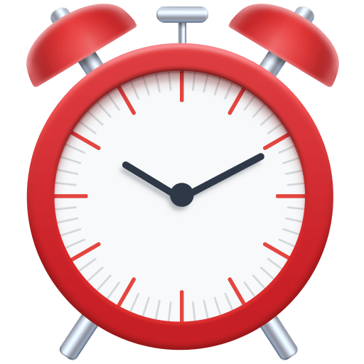 Facebook alarm clock emoji image