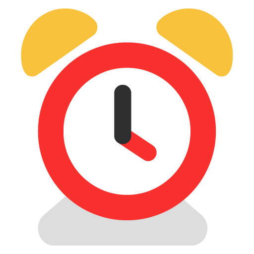Microsoft alarm clock emoji image