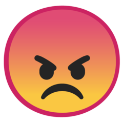 Google angry face emoji image