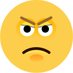Skype angry face emoji image
