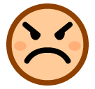 SoftBank angry face emoji image