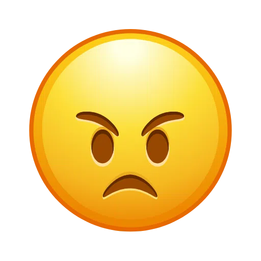 Telegram angry face emoji image