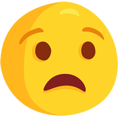 Facebook Messenger anguished face emoji image