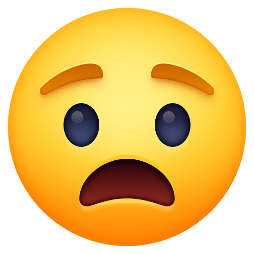 Facebook anguished face emoji image