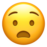 IOS/Apple anguished face emoji image