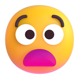 Microsoft Teams anguished face emoji image