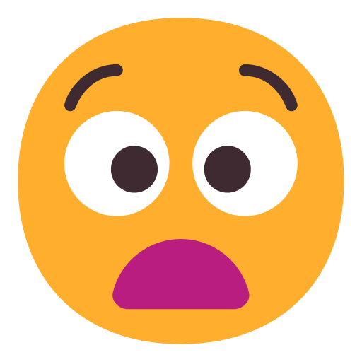 Microsoft anguished face emoji image