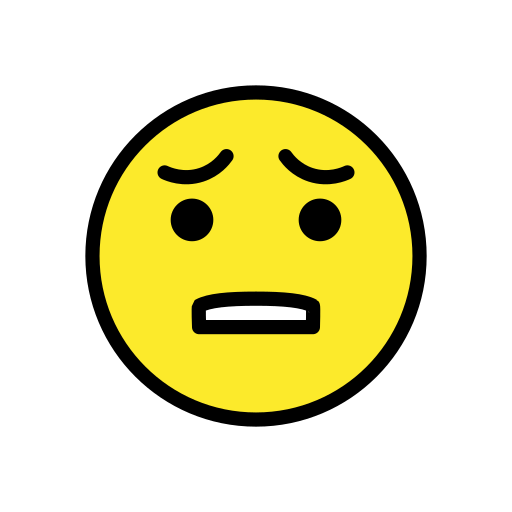 Openmoji anguished face emoji image