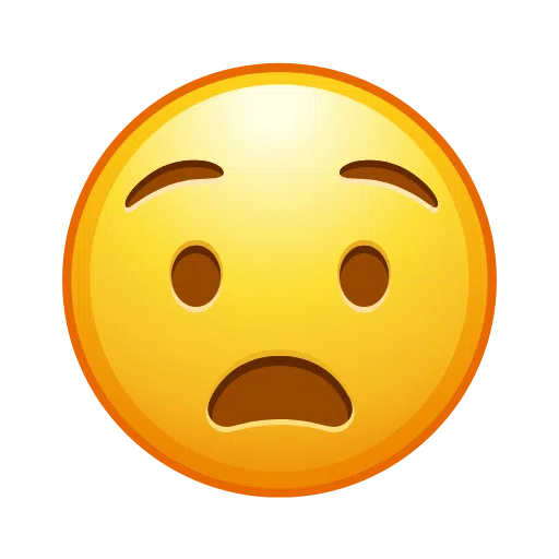 Telegram anguished face emoji image