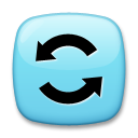 LG anticlockwise downwards and upwards open circle arrows emoji image