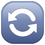 Whatsapp anticlockwise downwards and upwards open circle arrows emoji image