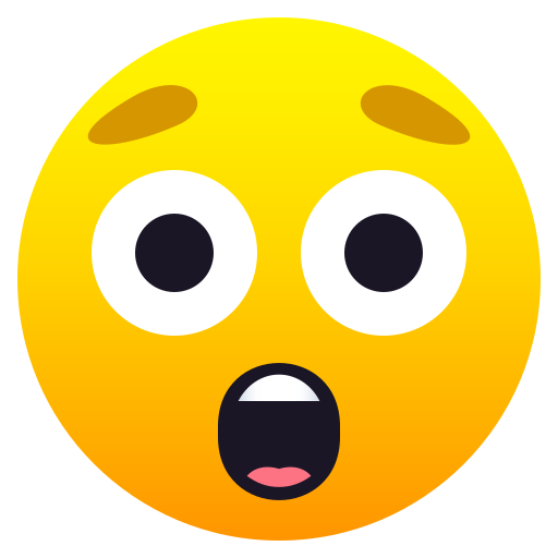 JoyPixels astonished face emoji image