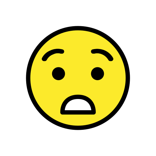 Openmoji astonished face emoji image