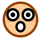 SoftBank astonished face emoji image