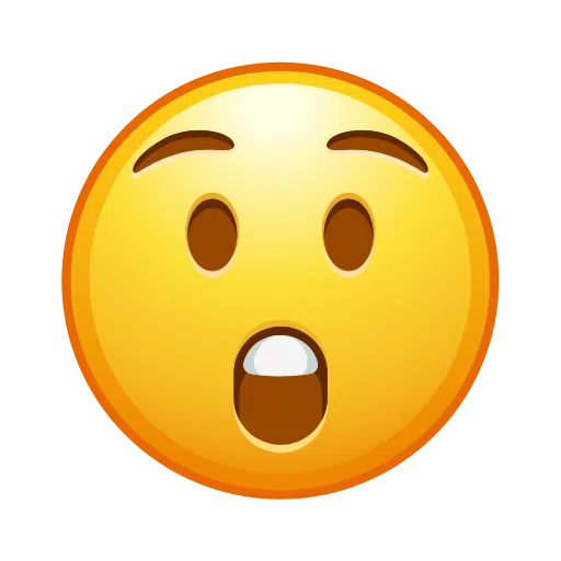 Telegram astonished face emoji image