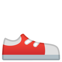 Google athletic shoe emoji image