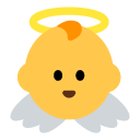 Toss baby angel emoji image