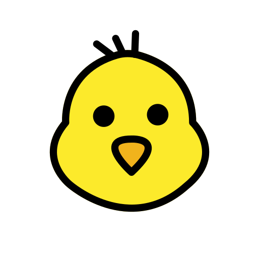 Openmoji baby chick emoji image