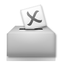LG ballot box with ballot emoji image