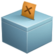 Samsung ballot box with ballot emoji image