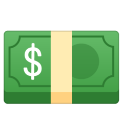 Google banknote with dollar sign emoji image
