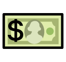 SoftBank banknote with dollar sign emoji image