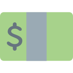 Twitter banknote with dollar sign emoji image