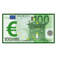 Emojidex banknote with euro sign emoji image