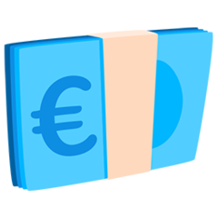 Facebook Messenger banknote with euro sign emoji image