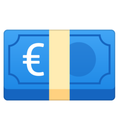 Google banknote with euro sign emoji image