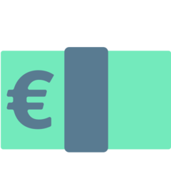 Mozilla banknote with euro sign emoji image