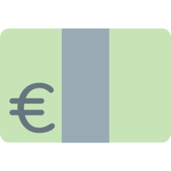 Twitter banknote with euro sign emoji image