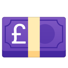 Google banknote with pound sign emoji image