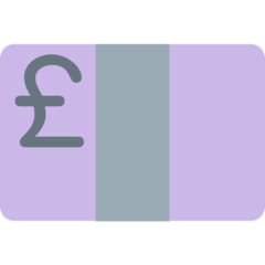 Twitter banknote with pound sign emoji image