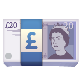 Whatsapp banknote with pound sign emoji image