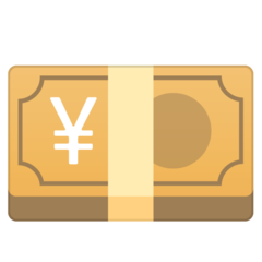 Google banknote with yen sign emoji image