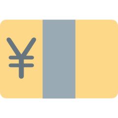 Twitter banknote with yen sign emoji image