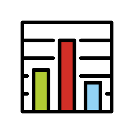 Openmoji bar chart emoji image