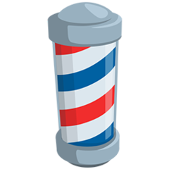 Facebook Messenger barber pole emoji image