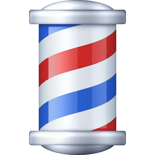 Facebook barber pole emoji image