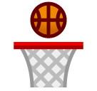 SoftBank basketball and hoop emoji image