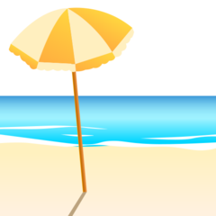 Emojidex beach with umbrella emoji image