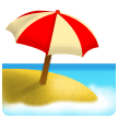 Samsung beach with umbrella emoji image
